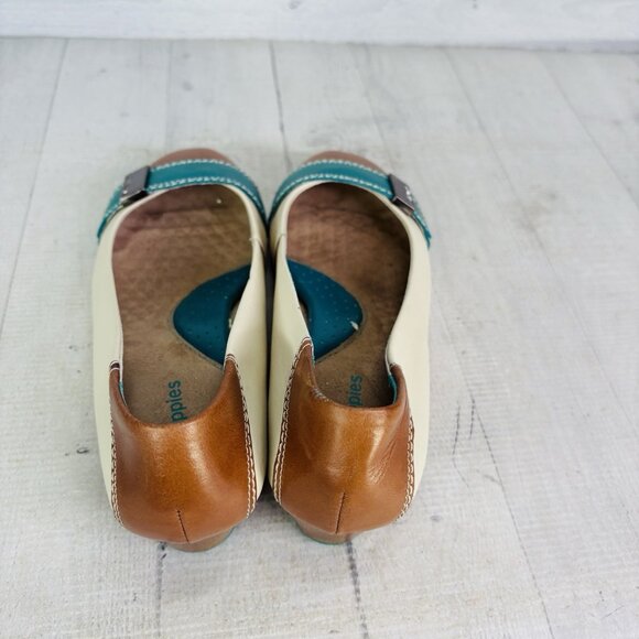 Hush Puppies CANDID Multicolored Leather Slip On Low Wedge Heel Shoes Sz 7.5 W - Picture 7 of 16